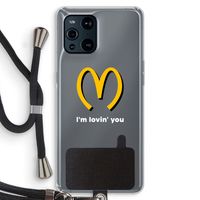 I'm lovin' you: Oppo Find X3 Pro Transparant Hoesje met koord