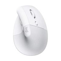 Logitech Lift Ergonomische verticale draadloze muis, Bluetooth of Logi Bolt USB-ontvanger, stil - gebroken wit