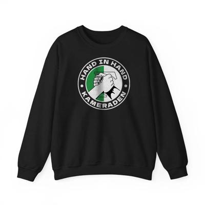 Sweater regular zwart - Groen wit - Hand in Hand