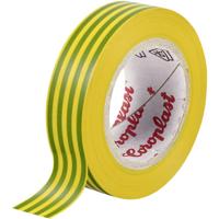 Coroplast 302 302-10-GN/YE Isolatietape Groen, Geel (l x b) 10 m x 15 mm 1 stuk(s)