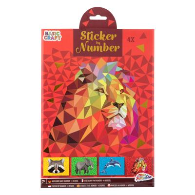 Grafix Stickeren op nummer - leeuw