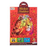 Grafix Stickeren op nummer - leeuw