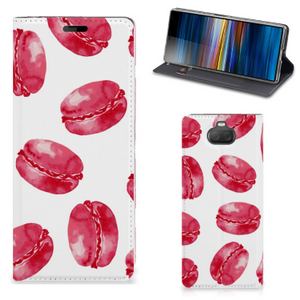 Sony Xperia 10 Flip Style Cover Pink Macarons