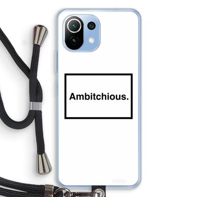 Ambitchious: Xiaomi Mi 11 Lite Transparant Hoesje met koord