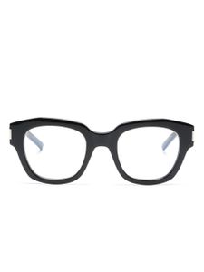 Saint Laurent Eyewear lunettes de vue carrées à logo gravé - Noir