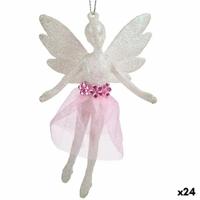 Kerstversiering Fee Wit Plastic Purpurine 8 x 12 x 5 cm (24 Stuks)