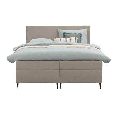 Leen Bakker - Boxspring Liv Egaal - 180x200 Cm - Slanke Poot - Stof - Beige
