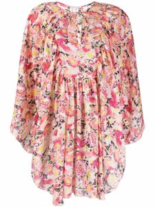 Stella McCartney caftan à fleurs - Rose