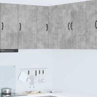 Keukenkast aan de muur Beton Grijs 57 x 57 x 80 cm Bewerkt hout Keukenkast aan de muur Beton Grijs 57 x 57 x 80 cm Bewerkt hout