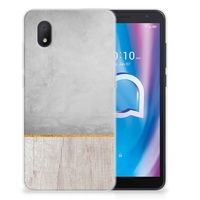 Alcatel 1B (2020) Bumper Hoesje Wood Concrete