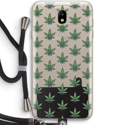 Weed: Samsung Galaxy J7 (2017) Transparant Hoesje met koord