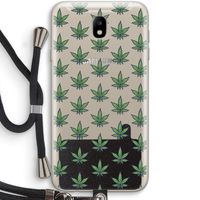 Weed: Samsung Galaxy J7 (2017) Transparant Hoesje met koord