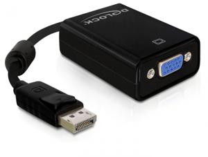 DeLOCK 61848 video kabel adapter 0,125 m 20-p DisplayPort M VGA (D-Sub) Zwart
