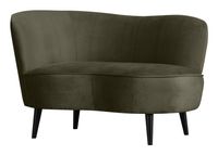 WOOOD Lounge Fauteuil 'Sara' Links, Velvet, kleur Warm Groen