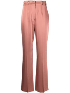 Nanushka pantalon en satin à coupe droite - Rose