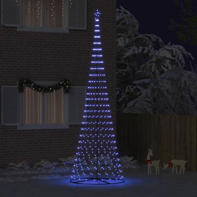 LED Kerstboom met 550 LED Blauw 138.5 x 138.5 x 399 cm Metaal