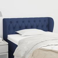 Hoofdbord met randen 103x23x78/88 cm stof blauw