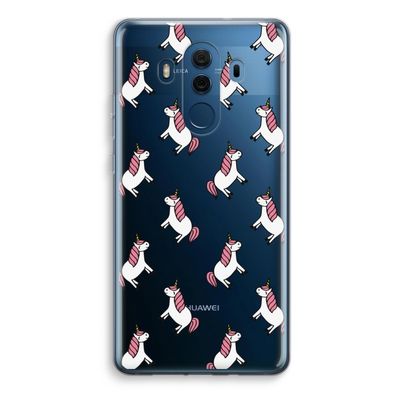 Eenhoorns overal: Huawei Mate 10 Pro Transparant Hoesje