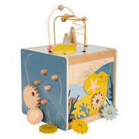 Small Foot - houten activiteitenkubus met motoriekspiraal zeekust