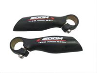 Zoom Handvat bar-end Anatomische vorm 1 set (2 bar ends) 22,2 mm doorsnede Aluminium 138 gr/paar Zwart