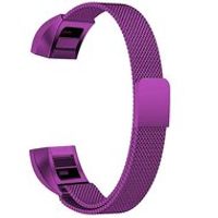 FitBit Alta HR Milanese bandje - Maat: Large - Paars - thumbnail