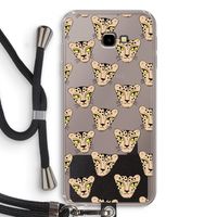 Tijger: Samsung Galaxy J4 Plus Transparant Hoesje met koord