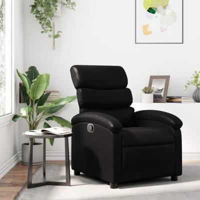 Relaxfauteuil zwart kunstleer
