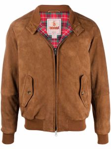 Baracuta veste bomber en daim à fermeture zippée - Marron