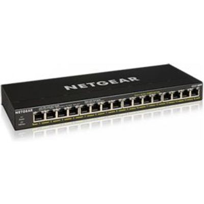 Netgear GS316PP Gigabit Ethernet (10/100/1000) Zwart Power over Ethernet (PoE)
