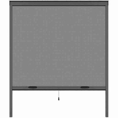 Raammuggennet L125 x H145 cm in antracietgrijs aluminium - In te korten in breedte en hoogte