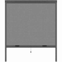 Raammuggennet L125 x H145 cm in antracietgrijs aluminium - In te korten in breedte en hoogte