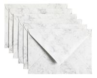 Envelop Papicolor C6 114x162mm marble grijs