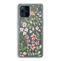 Botanical sweet flower heaven: Oppo Find X3 Transparant Hoesje