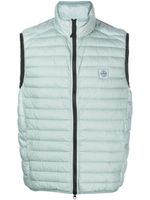 Stone Island gilet matelassé à patch logo - Bleu