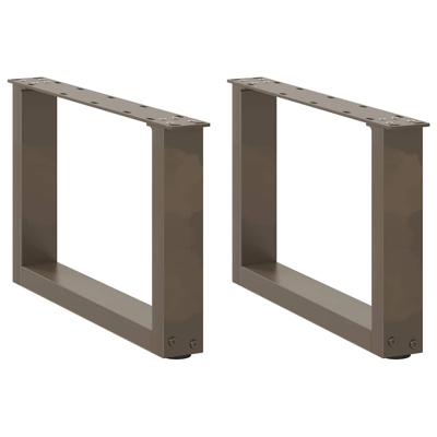 Salontafelpoten 2 st U-vormig 50x(30-31) cm staal naturel