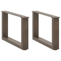 Salontafelpoten 2 st U-vormig 50x(30-31) cm staal naturel