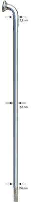 Sapim spaak 14-278 x-strong rvs zonder nippel (100st)