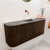 Toiletmeubel Mondiaz Joya Dlux | 103.2 cm | Meubelkleur Walnut | Faye wastafel Sombra Wasbak Midden | Zonder kraangat(en) Toiletmeubel Mondiaz Joya Dlux | 103.2 cm | Meubelkleur Walnut | Faye wastafel Sombra Wasbak Midden | Zonder kraangat(en)