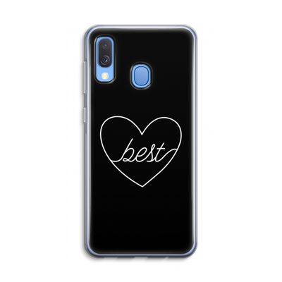 Best heart black: Samsung Galaxy A40 Transparant Hoesje