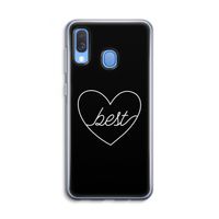 Best heart black: Samsung Galaxy A40 Transparant Hoesje