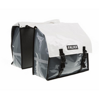 Falkx FALKX White Bull tas dubbel Bisonyl wit-grijs. afmeting: (2x) 39x34.5x17.5cm. Totaal inhoud 45L - thumbnail