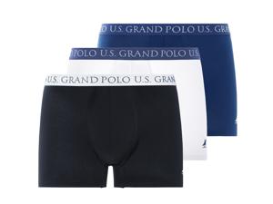 LIVERGY 3 heren boxers (Wit/donkerblauw/blauw, S)