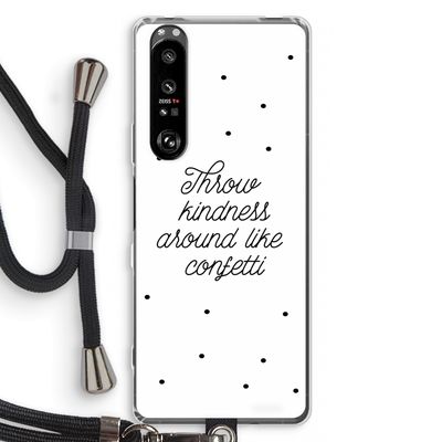 Confetti: Sony Xperia 1 III Transparant Hoesje met koord