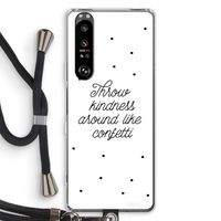 Confetti: Sony Xperia 1 III Transparant Hoesje met koord