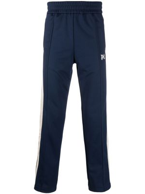 Palm Angels pantalon de jogging à logo brodé - Bleu
