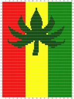 Sunarts doe het zelf pakket model Vlag Reggae 90 x 210 cm artikelnummer D338 - thumbnail