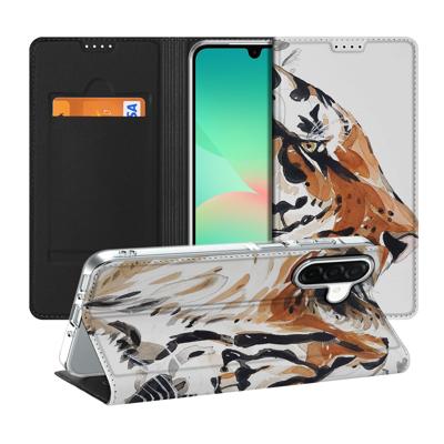 Bookcase voor Samsung Galaxy A26 Watercolor Tiger Bookcase voor Samsung Galaxy A26 Watercolor Tiger