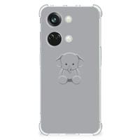 OnePlus Nord 3 Stevig | Bumper Hoesje | Grijs Baby Olifant