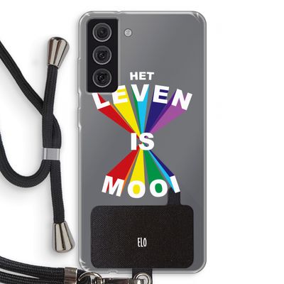 Het Leven Is Mooi: Samsung Galaxy S21 FE Transparant Hoesje met koord