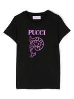 PUCCI Junior t-shirt en coton à logo imprimé - Noir - thumbnail